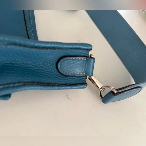 Hermes Evelyne Bag Gen III Clemence PM Blue ~ Beautiful Preloved Condition - Picture 5 of 14
